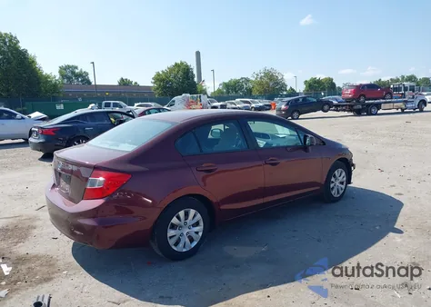 2012 Honda Civic Lx from USA, damaged, VIN 19XFB2F57CE390383